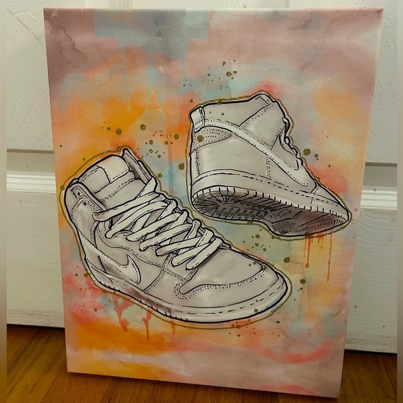 Tie-dye Nike wall picture! - Picture 2 of 5